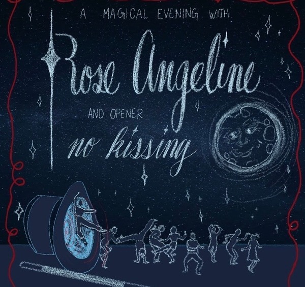 Rose Angeline with No Kissing (kissing encouraged) Logo