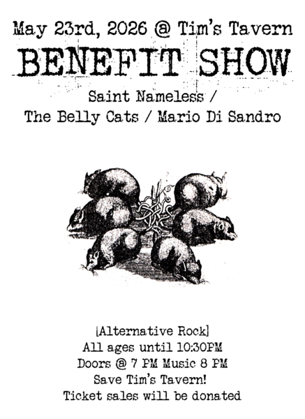 Saint Nameless // The Belly Cats // Mario Di Sandro Logo