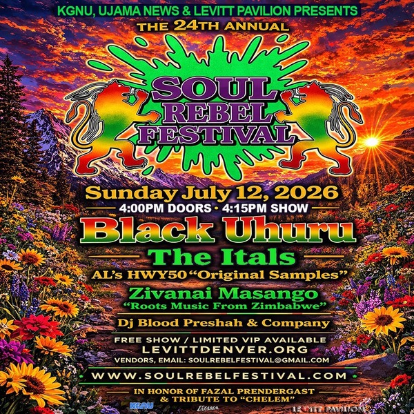 Soul Rebel Reggae Fest with Black Uhuru Logo