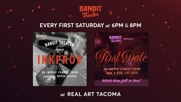 Bandit Theater Presents: First Date & Inkprov Logo