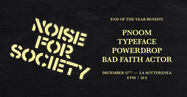 NOISE FOR SOCIETY: END OF THE YEAR BENEFIT Logo