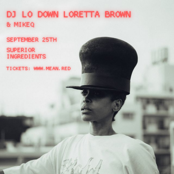 DJ Lo Down Loretta Brown aka Erykah Badu Logo
