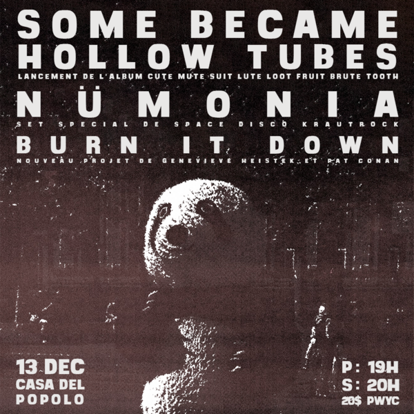 SOME BECAME HOLLOW TUBES + NÜMONIA + BURN IT DOWN Logo