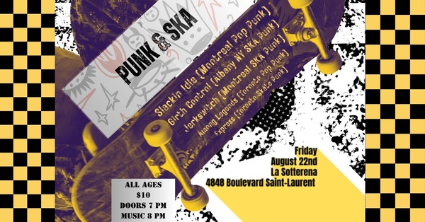 PUNK & SKA: Slackin Idle, Girth Control, JerkSwitch, Among Legends, Express Logo
