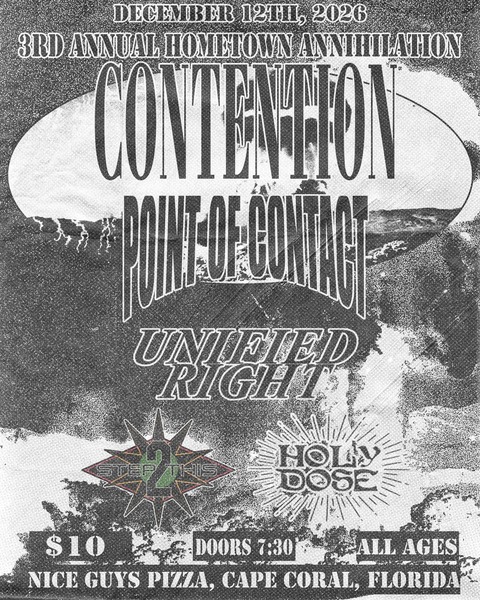 Contention with Point of Contact, Unified Right, Step 2 This, & Holy Dose Logo