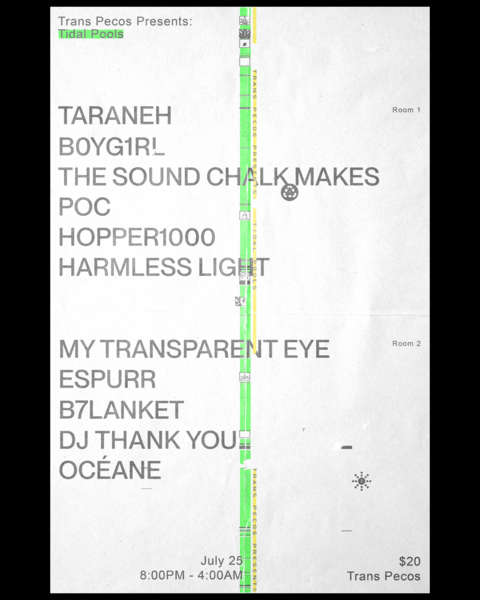 Tidal Pools: Taraneh / B0YG1RL / The Sound Chalk Makes / Hopper1000 + More Logo