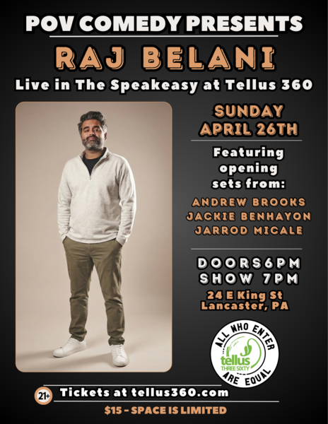 POV Comedy presents Raj Belani Logo