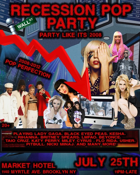 THE RECESSION POP PARTY  Logo