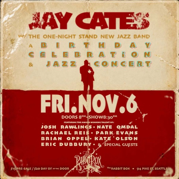 JAY CATE'S BIRTHDAY CONCERT W/ THE ONE-NIGHT STAND NEW JAZZ BAND Logo