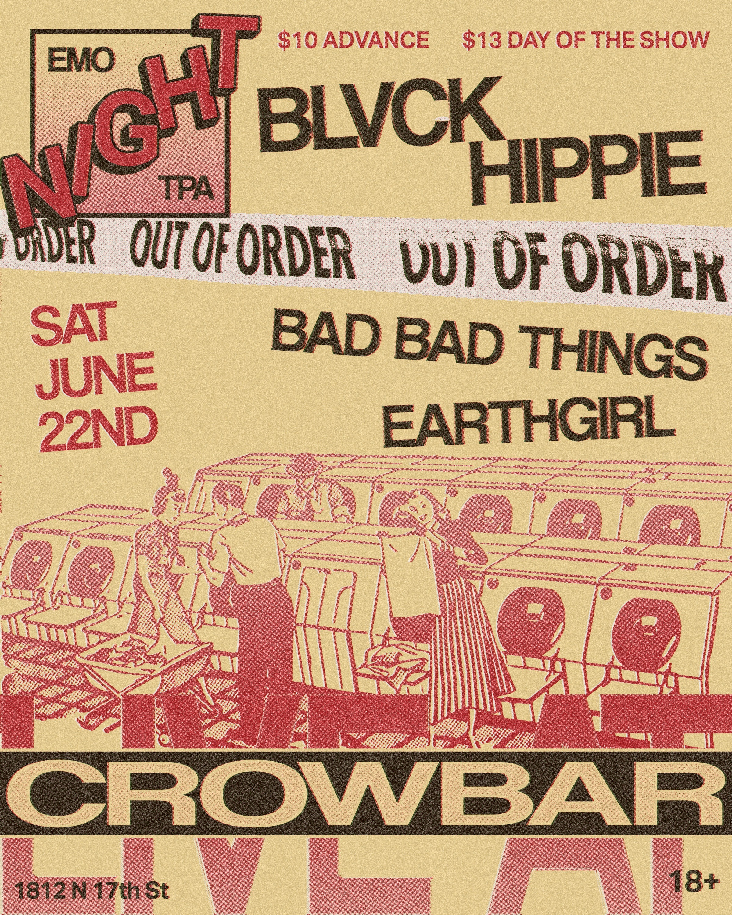Emo Night Tampa presents Blvck Hippie, Bad Bad Things, EarthGirl, and Pilot Jonezz Logo