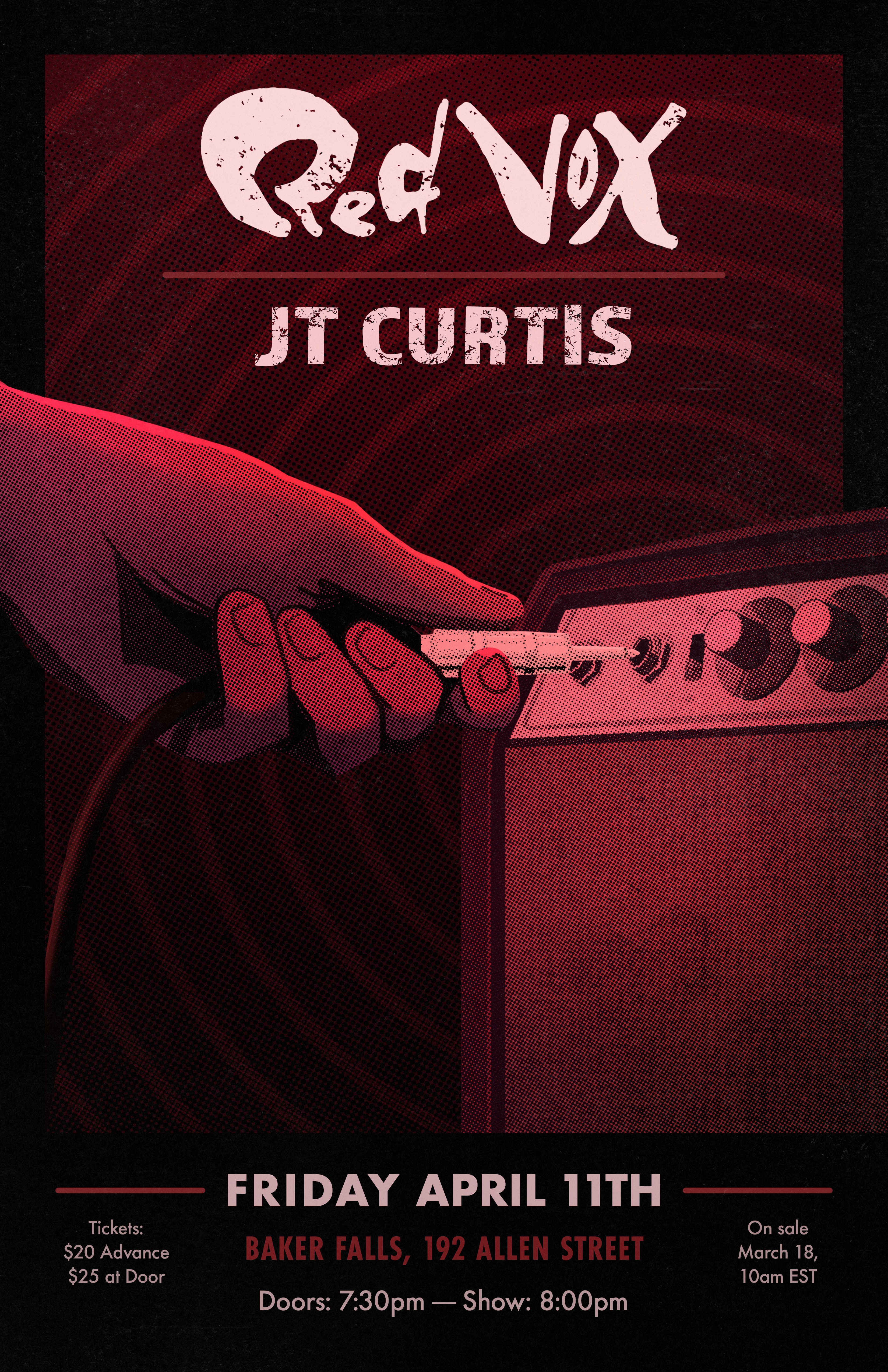 Red Vox with JT Curtis Logo