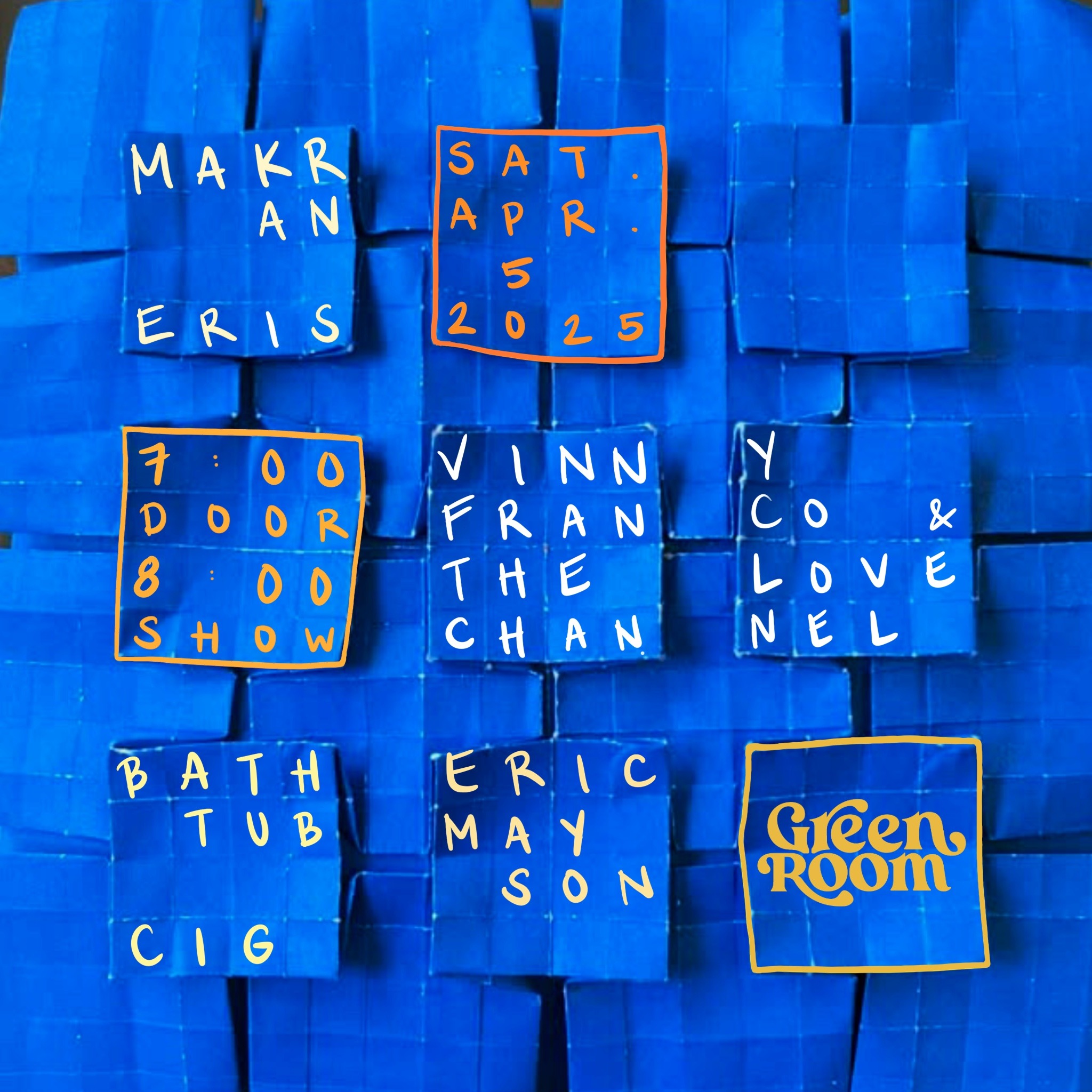 'just good music' w/ MAKR AN ERIS, Eric Mayson, Bathtub Cig, Vinny Franco Logo