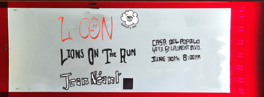 L CON / Lions On The Run / Jean Néant Logo