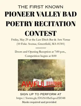 Pioneer Valley Bad Poetry Recitation Contest for WORLD MASK WEEK!
