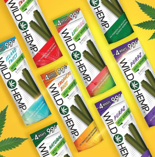 100 natural flavoured Hemp Blunt Wraps