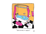 A clawfoot tub doodling a picture of a bath.