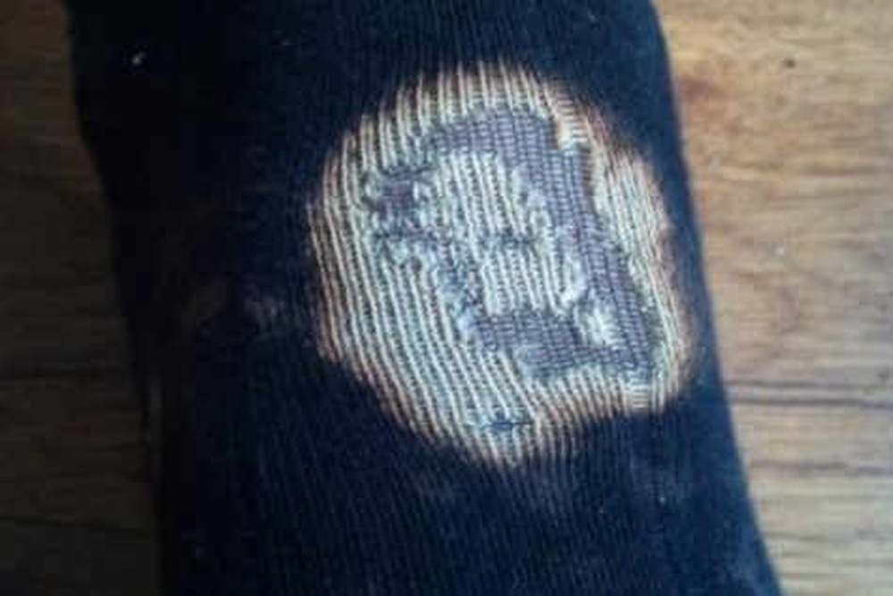 A 'holy' relic? Oswestry man, James Henderson, found the face of Jesus on his sock A 'holy' relic? Oswestry man, James Henderson, found the face of Jesus on his sock