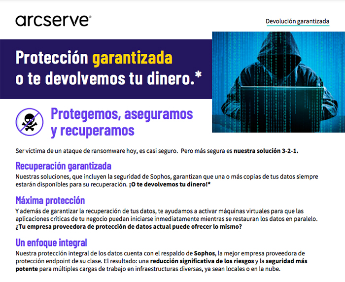 Protección garantizada con Arcserve