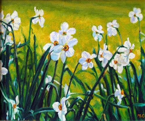 "Daffodil" original fine art by Michelle chen