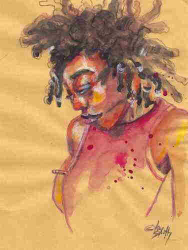 "Wild Dreadlocks" original fine art by Kay Smith