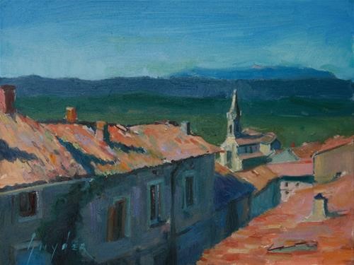 "Over the Roof Tops - Bonnieux" original fine art by Julie Snyder