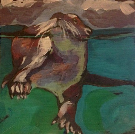 "Whiskers Up" original fine art by Kat Corrigan