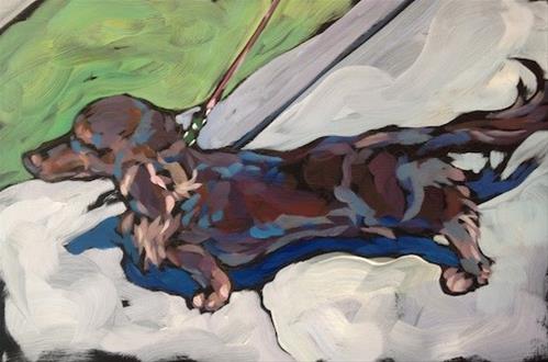 "Straining" original fine art by Kat Corrigan