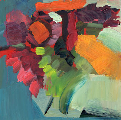 "4656 working lunch" original fine art by Lisa Daria