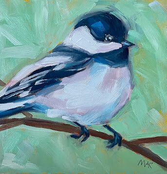 "Little Chickadee" original fine art by Mary Anne Cary