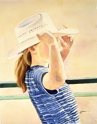 "Rodeo Gal" original fine art by Jini James