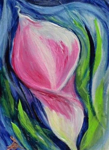 "3045 - CALLA LILY SWIRL" original fine art by Sea Dean