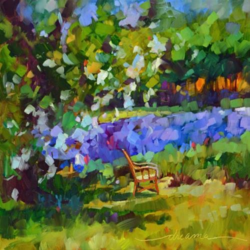 "The Art of Lavender Sitting" original fine art by Dreama Tolle Perry "The Art of Lavender Sitting" original fine art by Dreama Tolle Perry