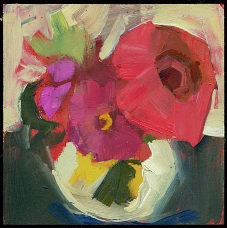 "2151 minor roadside violets" original fine art by Lisa Daria