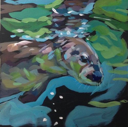 "Pondering the Depths" original fine art by Kat Corrigan