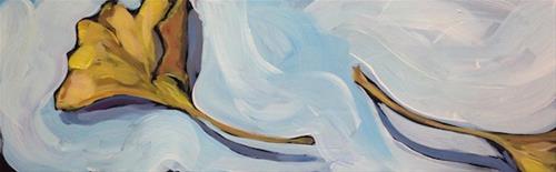 "Double Gingko Leaf" original fine art by Kat Corrigan