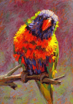 "Day #4 of 21-in-31: Lorikeet II" original fine art by Rita Kirkman