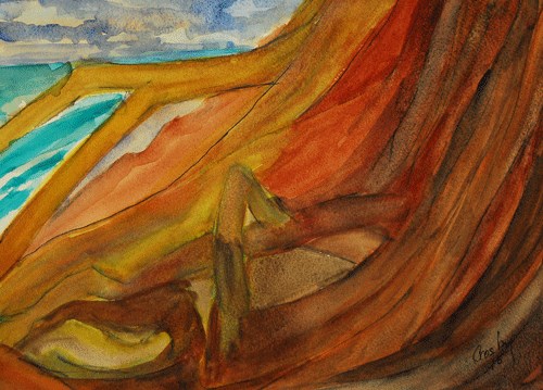 "Beach Roots" original fine art by Donna Crosby