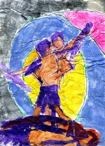 "Masculine Quandry" original fine art by Donna Crosby
