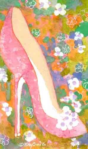 "Pink Stiletto Heel" original fine art by Kay Smith