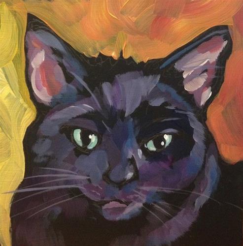 "March 29, Rescue Kitty Two" original fine art by Kat Corrigan