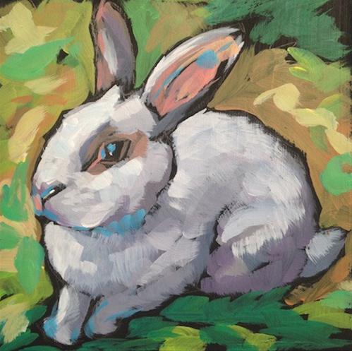 "Spring Hopper" original fine art by Kat Corrigan