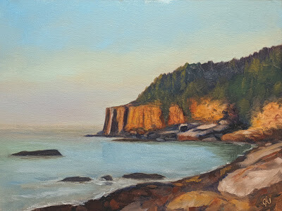 "Cliff by the Sea" original fine art by Gary Westlake