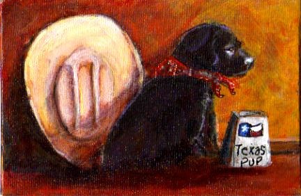 "Texas Pup" original fine art by Barbara Lemley