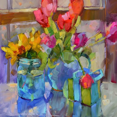 "Color Your Day With Happiness" original fine art by Dreama Tolle Perry "Color Your Day With Happiness" original fine art by Dreama Tolle Perry