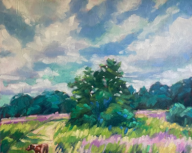 "Summertime Field" original fine art by Mary Anne Cary