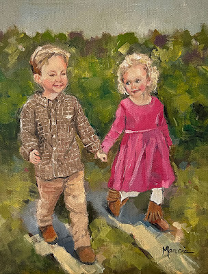 "Besties" original fine art by Marcia Hodges