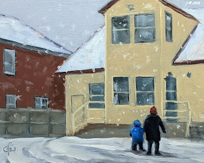 "Snow at the Clinic" original fine art by Gary Westlake