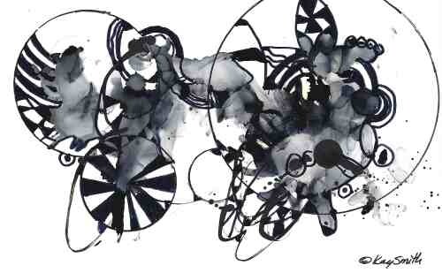 "Cycling Around" original fine art by Kay Smith