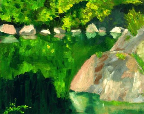 "Deep Still Water" original fine art by Donna Crosby