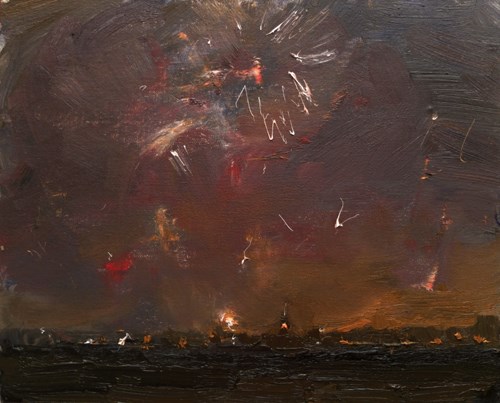 "New Year's Eve" original fine art by Roos Schuring "New Year's Eve" original fine art by Roos Schuring